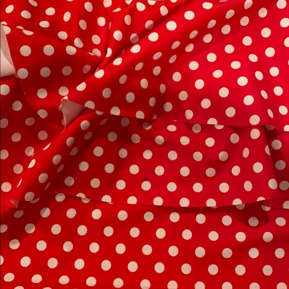 Red and white polka dot one piece swimsuit - Picture 3 of 3